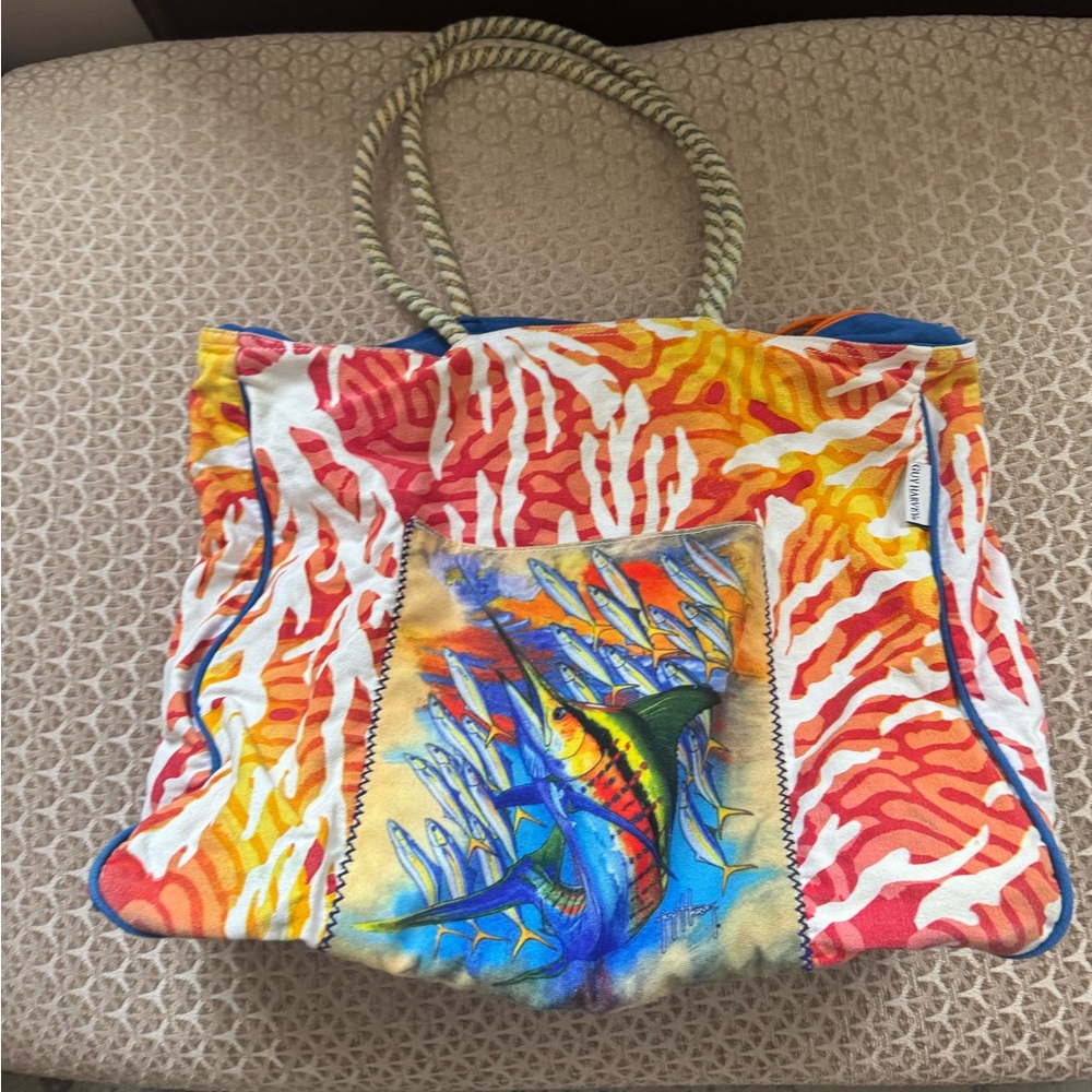 Guy Harvey Womans Canvas Tote Bag multicolour